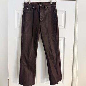 7 for All Mankind Brown Waxed Jean